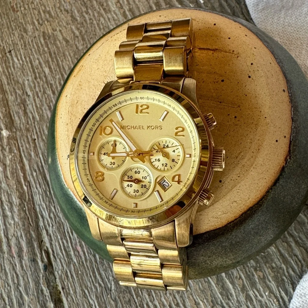 Gold Chronograph Watch- EUC!